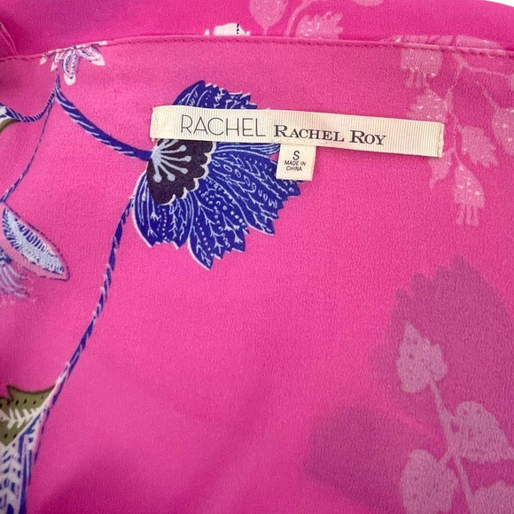 Rachel Roy Pink Floral Ruffled Tank Top - Picture 5 of 6